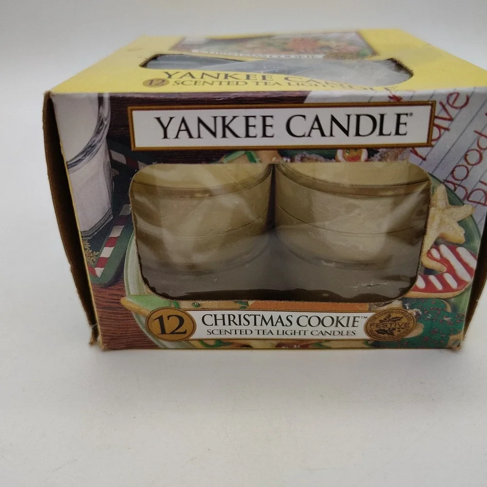 Yankee Candle CHRISTMAS COOKIE Scented 12 Tea Light Candles New Discontinued